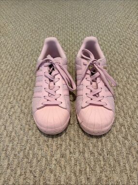 adidas womans Pink Classic Shell-Toe Sneakers